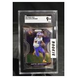 Panini Prizm Justin Jefferson RC #398 - SGC 9 MT Mint Card, Minnesota Vikings