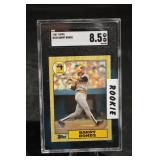 Barry Bonds 1987 Topps Rookie Card #320 - SGC 8.5 NM/MT