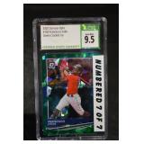 Francisco Lindor 2020 Donruss Optic Green Cracked Ice #150 Baseball Card