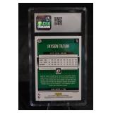 Jayson Tatum 2018-19 Donruss Optic Blue Velocity RC #76 Celtics Card