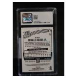 Donruss Optic Ronald Acuña Jr. 2018 Rated Rookie Card - CGS Mint 9 Slab