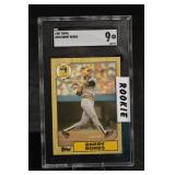 Topps Barry Bonds 1987 #320 Rookie Card - SGC 9 Mint
