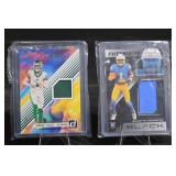Donruss NFL Patch Cards Lot: Sauce Gardner (All-Pro Kings/Jets) & Quentin Johnston (Futuristic/Chargers)