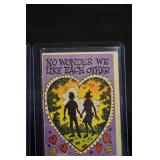 Vintage Valentines - 1950s/60s Three Card Lot - Funny Valentine Cartoon Series in Plastic Cases