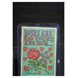 Vintage Valentines - 1950s/60s Three Card Lot - Funny Valentine Cartoon Series in Plastic Cases