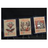 Vintage Valentines - 1950s/60s Three Card Lot - Funny Valentine Cartoon Series in Plastic Cases