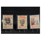 Vintage Funny Valentine Cards - 6-Card Lot in Clear Display Cases