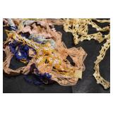 Assorted Lace Trims - Vintage Narrow Ribbons in Pink, Peach, Cream, Green, Blue & Gold