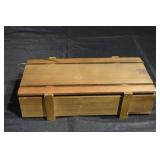 Glass Christmas Ornaments - Santa & Festive Figures in Wooden Box (Lot of 6)