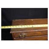 Small Wooden 3-Drawer Dresser with Ornate Brass Bail Pulls