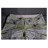 Burton DryRide Snow Pants XL - Checkered Gray/Black with Lime Accents