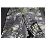 Burton DryRide Snow Pants XL - Checkered Gray/Black with Lime Accents