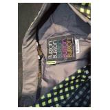 Burton DryRide Snow Pants XL - Checkered Gray/Black with Lime Accents