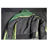 Vintage Arcticwear Jacket - Black With Green Neon Trim, Zip Front