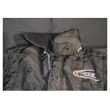 Vintage Arctic Cat Snowmobile Jacket - Black Quilted Insulated Winter Coat