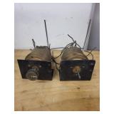Lot of 2 Vintage Electrical Motors with Mounting Plates