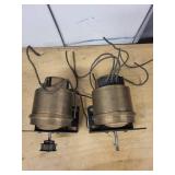 Lot of 2 Vintage Electrical Motors with Mounting Plates
