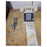 Comdial Beige Push-Button Desk Telephone with Manual and Box