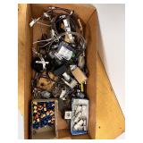 Box of Assorted Hardware and Electrical Connectors