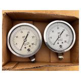 Pair of USG 30 PSI Pressure Gauges