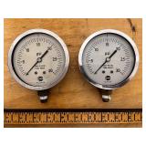 Pair of USG 30 PSI Pressure Gauges