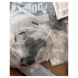 Box of Vintage and Modern Electronic Parts and Components Assortment