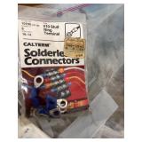 Box of Vintage and Modern Electronic Parts and Components Assortment