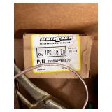 Box of Assorted Pneumatic and Plumbing Parts, Valves, Gauges, Fittings, and Tools