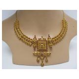 Genuine 22K Gold Necklace w/Rubies
