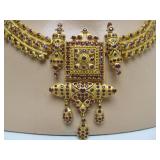 Genuine 22K Gold Necklace w/Rubies
