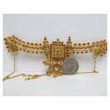 Genuine 22K Gold Necklace w/Rubies