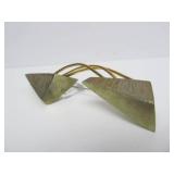 Wonderful Large Signed 14K Gold & Titanium Sculptural Brooch by Jean-Yves Nantel