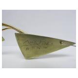 Wonderful Large Signed 14K Gold & Titanium Sculptural Brooch by Jean-Yves Nantel