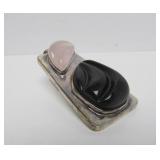 Large Sterling Silver & Sculpted Gemstone Designer Pendant - Forme Livre by Burle Marx