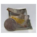 Gorgeous Sculptural Modernist Sterling Silver & 14K Gold Brooch