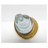 Genuine 18K Gold & Sculpted Gemstone Designer Pendant - Forme Livre by Burle Marx