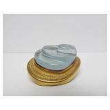 Genuine 18K Gold & Sculpted Gemstone Designer Pendant - Forme Livre by Burle Marx