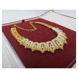 Genuine 22K Gold Necklace w/Hand Sewn Pearls