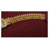 Genuine 22K Gold Necklace w/Hand Sewn Pearls