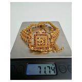 Genuine 22K Gold Necklace w/Rubies