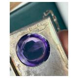 Large Sterling Silver & Gemstone Designer Pendant Necklace by Burle Marx