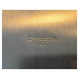 Silverplated Lidded Ice Bucket - Paul Revere by W.M. Rogers & Son / Mid-Century Modern style / #27 design / with Glass Liner