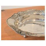 Vintage 492-grams Silverplated Footed Serving / Fruit Bowl by Henny v.d. Hude 1916 (stamped on bottom) 12" x 9" x 3"