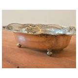 Vintage 492-grams Silverplated Footed Serving / Fruit Bowl by Henny v.d. Hude 1916 (stamped on bottom) 12" x 9" x 3"