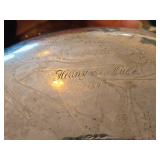 Vintage 492-grams Silverplated Footed Serving / Fruit Bowl by Henny v.d. Hude 1916 (stamped on bottom) 12" x 9" x 3"