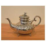 Vintage 595-grams Silverplated Tea Pot (Norway) / Rococo style style / 11 1/4" x 6" x 7"