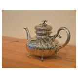 Vintage 595-grams Silverplated Tea Pot (Norway) / Rococo style style / 11 1/4" x 6" x 7"