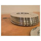 Lot of (12) 6" 1183-grams (total) Silverplated Bread Plates - Monogram F by W.M. A. Rogers