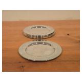 Lot of (6) 6" 610-grams (total) Silverplated Bread Plates - Monogram F by W.M. A. Rogers