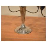 Lot of (2) 819-grams (total) Sterling Silver / Bronze Base w/ Weighted Core Candleabra by Heintz Art Metal Shop 8" x 7 1/2"